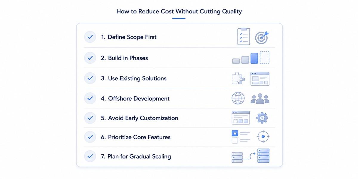 an image showcasing the factors that help reduce cost in mobile app development